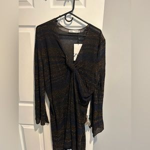 Zara metallic dress